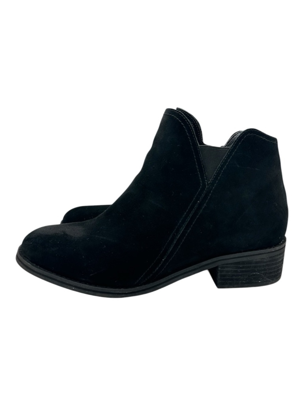 Blondo Boots Womens Size 11 Black Suede Waterproof Ankle Booties Block Heel zip